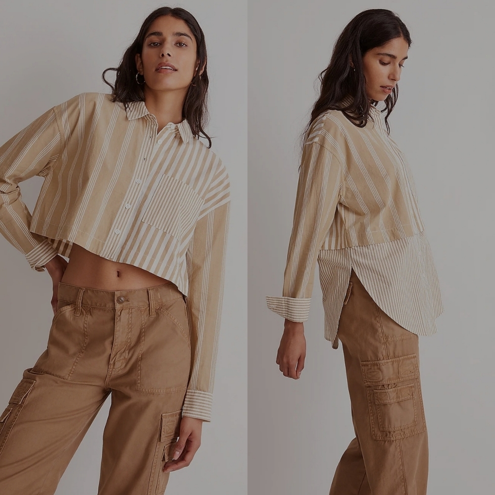 Xs - Madewell Modular Oversized Button-Up Shirt I… - image 1